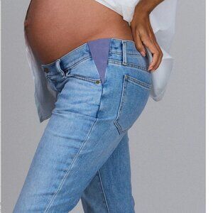 The Crop Maternity Jeans in Light Wash